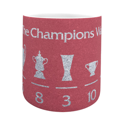 Liverpool Champions Wall Glitter Mug - Red/Silver