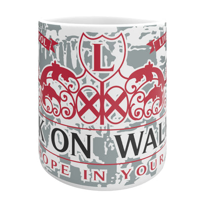 Walk On WHT-GRY-RED-BLK Mug 11oz