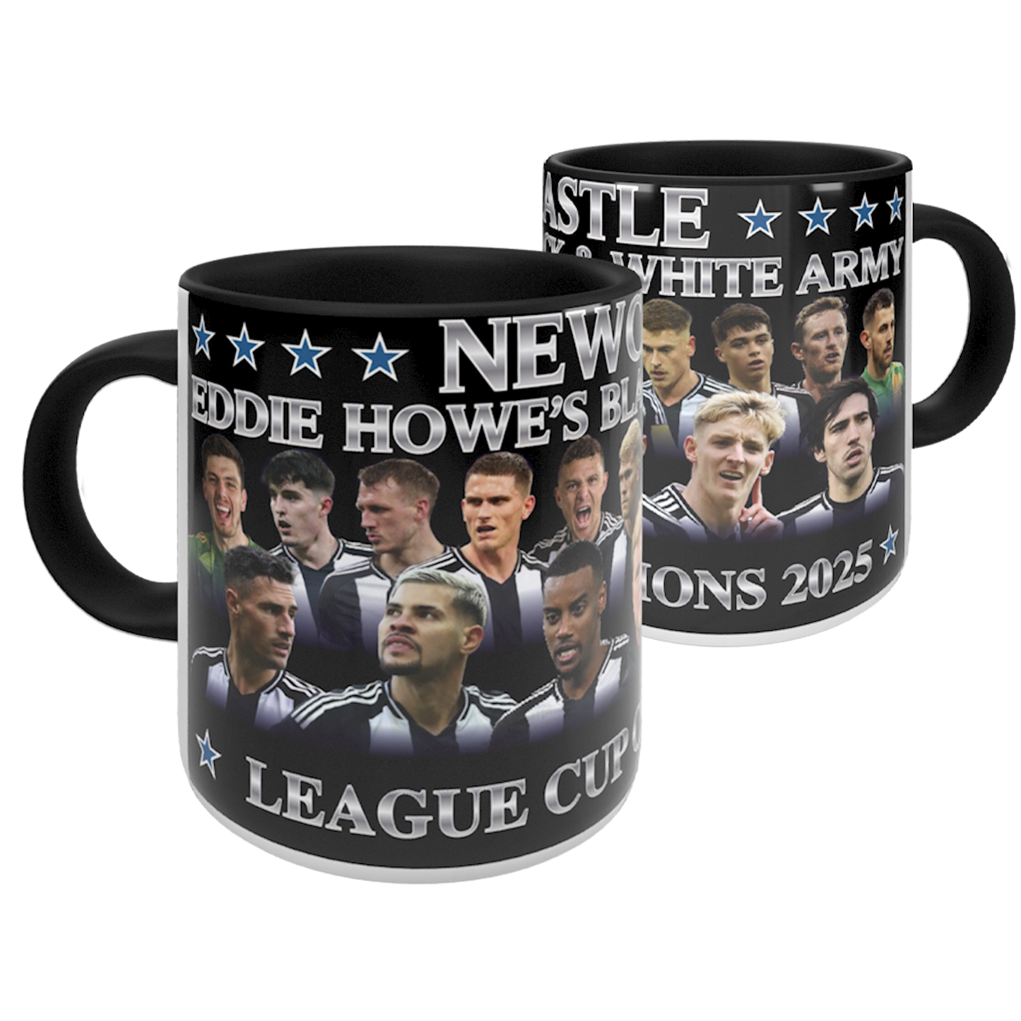 Newcastle League Cup Champions 2025 Mug Black Handle & Inner