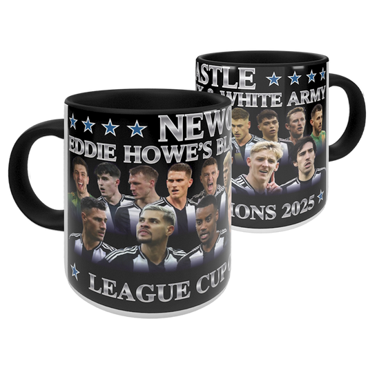 Newcastle League Cup Champions 2025 Mug Black Handle & Inner