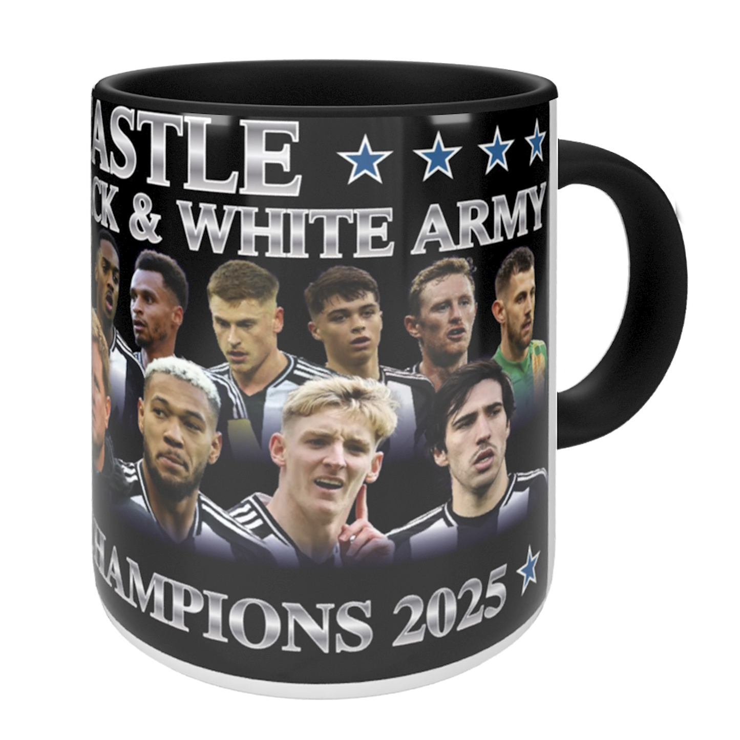Newcastle League Cup Champions 2025 Mug Black Handle & Inner