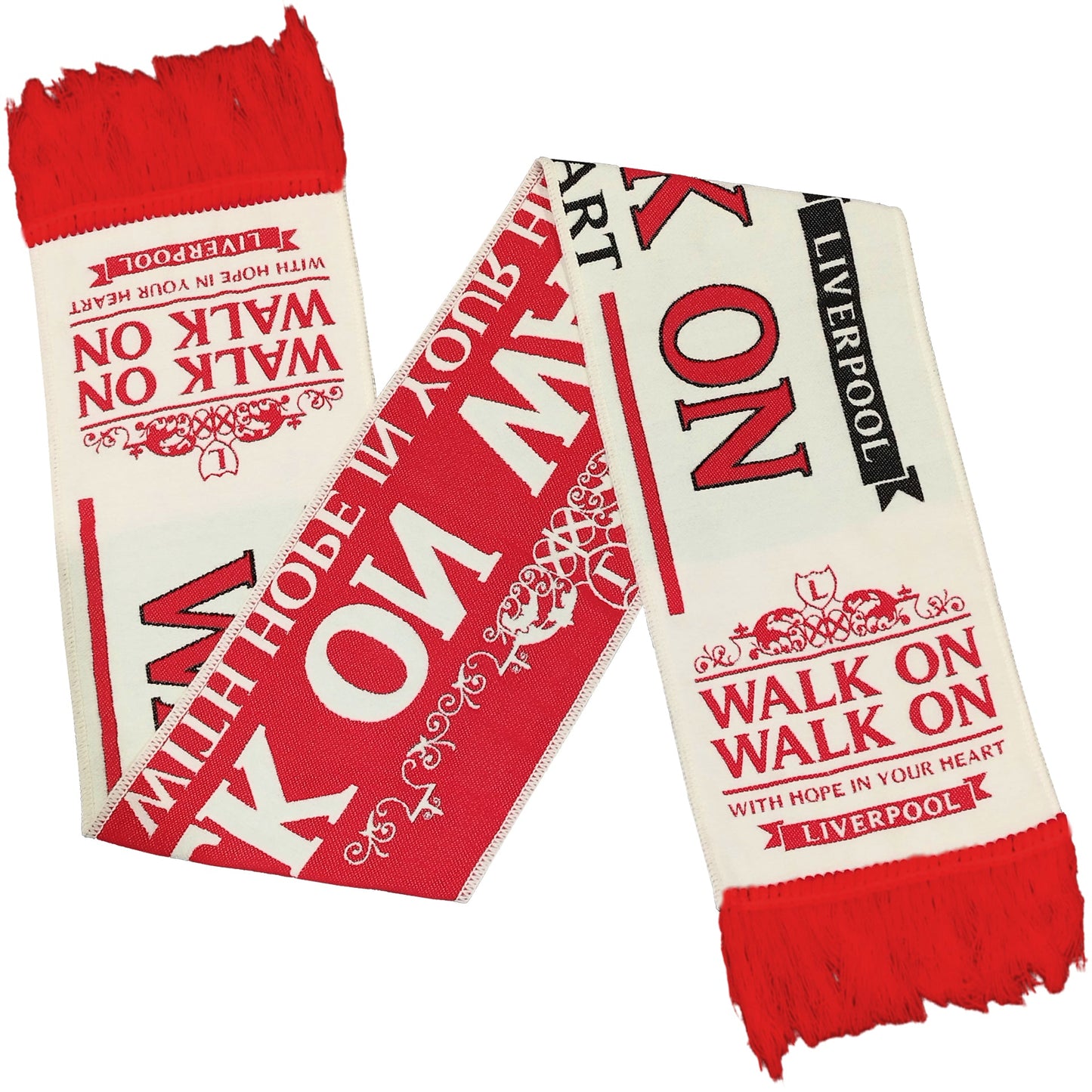 Liverpool HD Scarf Walk On Off-White/Red/Blk